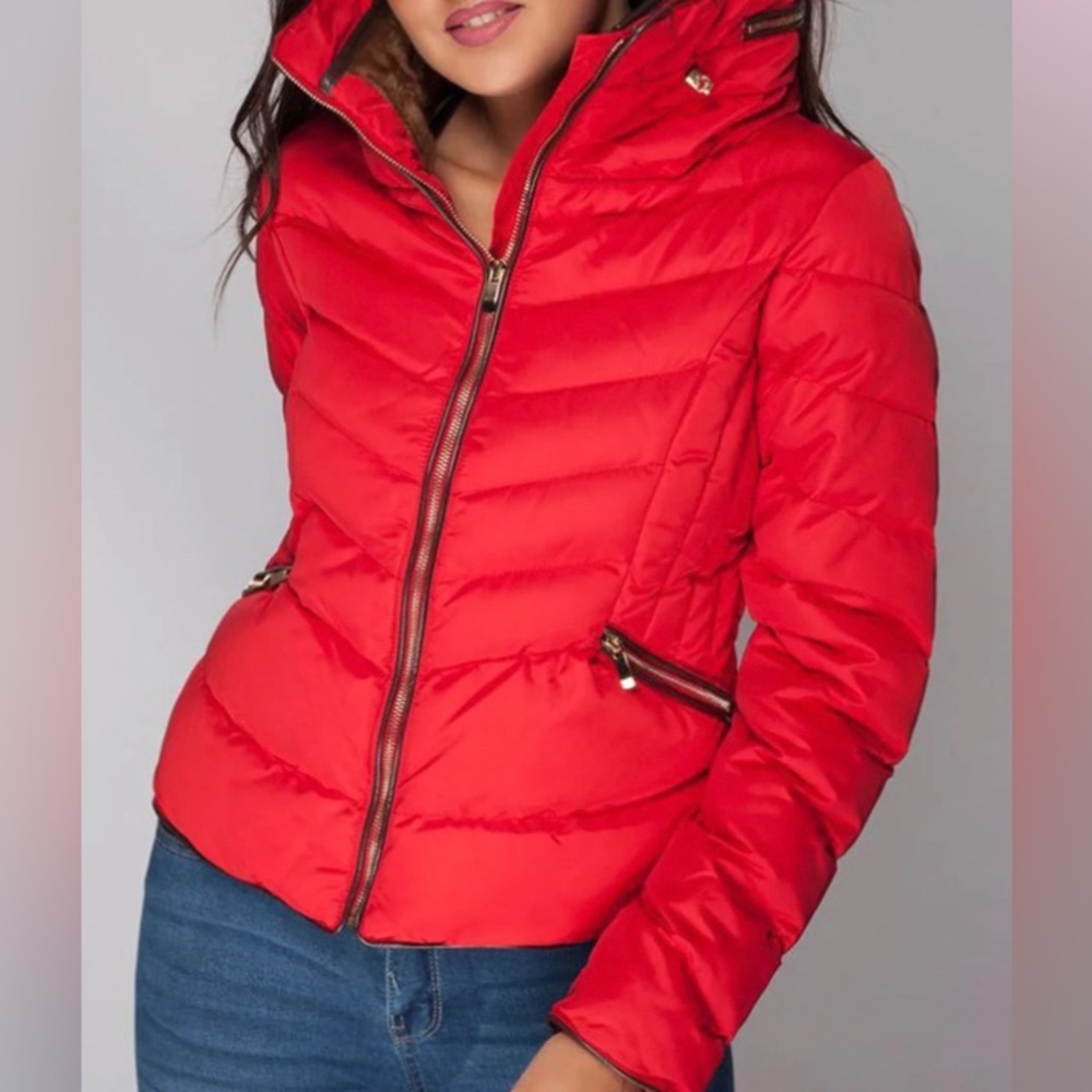 Zara Puffer Padded Faux Fur Collar Jacket